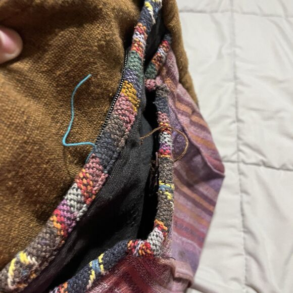 Handmade Hemp Backpack Nepal Fair Trade Hiking Boho Colorful Gorpcore School Bag main image 8